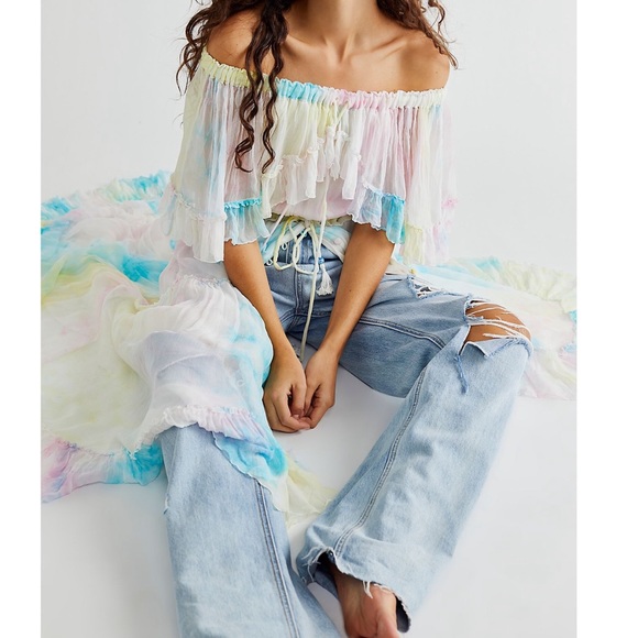 Fillyboo Dresses & Skirts - Free People x Fillyboo Santa Monica Tambourine Tie Dye Watercolor Maxi Dress S